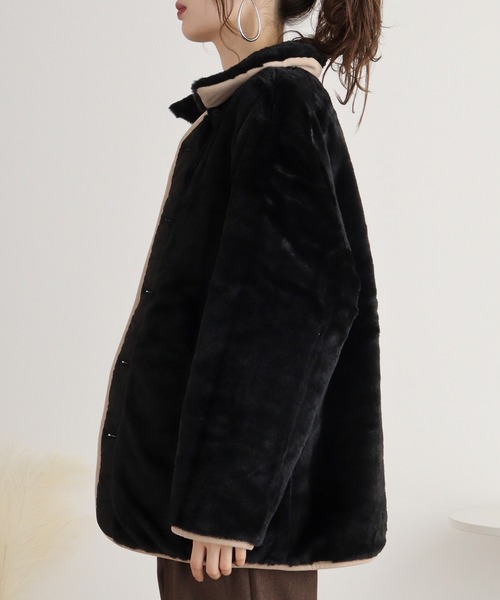 mitis（ミティス）の「mitis 3Way キルティングブルゾン（ブルゾン・レディース・ベージュ/アイボリー/カーキ/ブラック・M）」の20枚目の写真