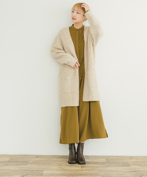 ITEMS URBANRESEARCH(アイテムズ アーバンリサーチ)の「ニットガウン(カーディガン/ボレロ・レディース・ライトベージュ/ブラウン/グレー・FREE)」の5枚目の写真