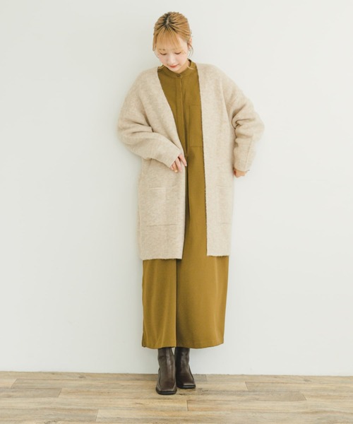 ITEMS URBANRESEARCH(アイテムズ アーバンリサーチ)の「ニットガウン(カーディガン/ボレロ・レディース・ライトベージュ/ブラウン/グレー・FREE)」の6枚目の写真