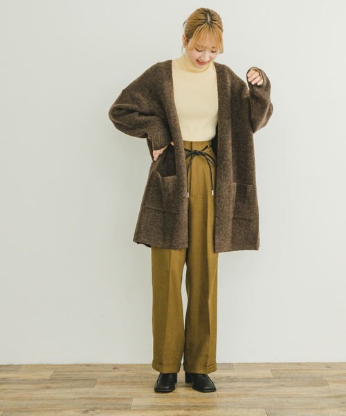 ITEMS URBANRESEARCH(アイテムズ アーバンリサーチ)の「ニットガウン(カーディガン/ボレロ・レディース・ライトベージュ/ブラウン/グレー・FREE)」の10枚目の写真