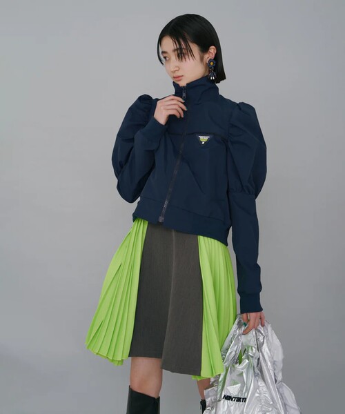 新品 NON TOKYO パフスリーブナイロンブルゾン NON TOKYO/ノントーキョー】PUFFSLEEVE NYLON BLOUSON