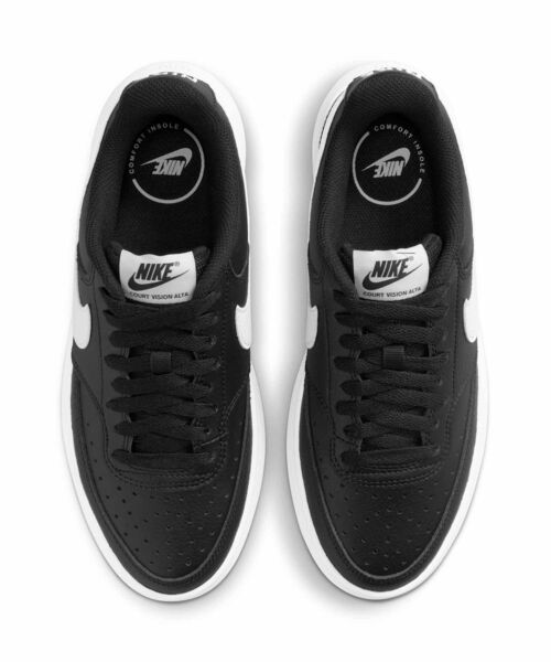 NIKE（ナイキ）の「ナイキ コート ビジョン アルタ ウィメンズシューズ / Nike Court Vision Alta Women's Shoes  DM0113-002 Black（スニーカー・レディース・ブラック・22/22.5/23/23.5/24/24.5/25/25.5/26/26.5/27/27.5/28/28.5/29）」の4枚目の写真
