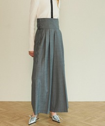 ✬MAISON SPECIAL ✬ケミカル✬グレー ✬ワイドパンツ✬ハイウエスト High Waist Wide Pants/ハイウエストワイドパンツ【MAISON