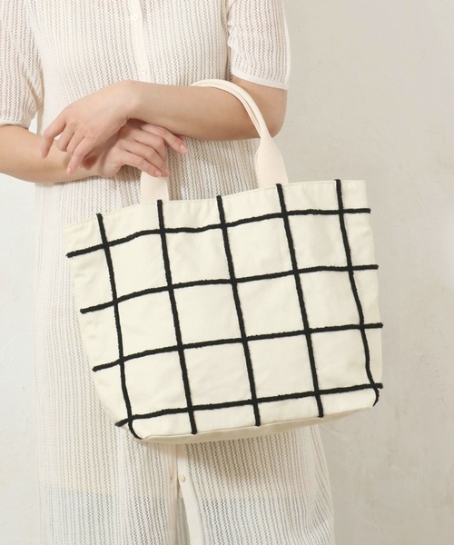 PEEL&LIFT バッグ トートバッグ チェック セール】 【軽量・2WAY・A4サイズ可】刺繍チェックトート