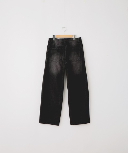 SERACE】Vintage design curved denim pants / ヴィンテージ