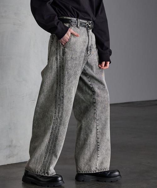 SERACE（セラス）の「【SERACE】Vintage design curved denim pants