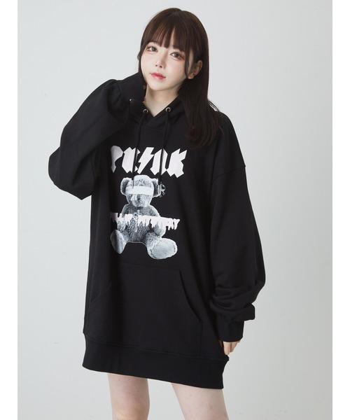 【セール】目隠しクマちゃんBIGパーカー（Tシャツ/カットソー）｜Jamie エーエヌケー（ジェイミーエーエヌケー） 6,149円