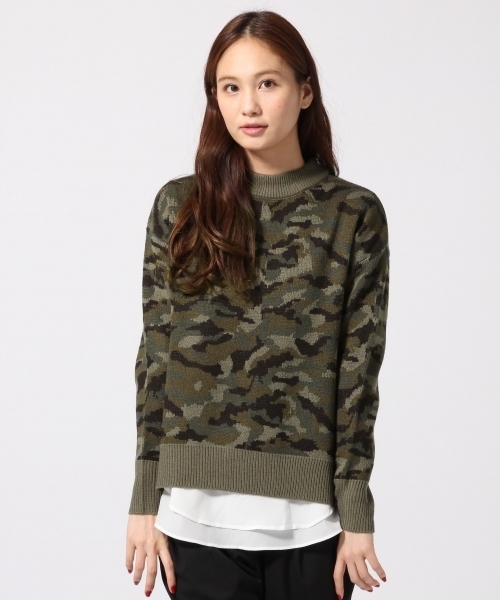 GLOBAL WORK（グローバルワーク）の「7ゲージアソートガラレイヤープルオーバー/567416（ニット/セーター・レディース・ホワイト/ライトグレー/カーキ/ネイビー・SMALL/MEDIUM/LARGE）」の3枚目の写真