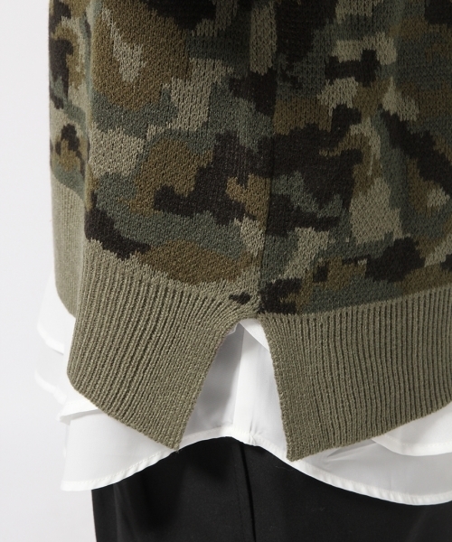 GLOBAL WORK（グローバルワーク）の「7ゲージアソートガラレイヤープルオーバー/567416（ニット/セーター・レディース・ホワイト/ライトグレー/カーキ/ネイビー・SMALL/MEDIUM/LARGE）」の11枚目の写真