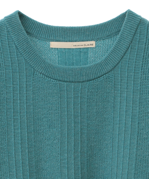 MELROSE claire(メルローズ クレール)の「【バックシャンクルーネックニット】(ニット/セーター・レディース・グレイッシュブルー/オートミール/ダークグレー・FREE)」の8枚目の写真