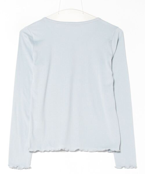flower（フラワー）の「リボンエンブロイダリーロングスリーブ2（Tシャツ/カットソー・レディース・ブルー/アイボリー・FREE）」の3枚目の写真