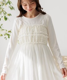 flower | リボンエンブロイダリーロングスリーブ2(Tシャツ/カットソー)