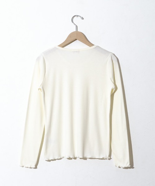 flower（フラワー）の「リボンエンブロイダリーロングスリーブ2（Tシャツ/カットソー・レディース・ブルー/アイボリー・FREE）」の5枚目の写真