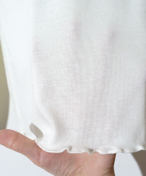 flower（フラワー）の「リボンエンブロイダリーロングスリーブ2（Tシャツ/カットソー・レディース・ブルー/アイボリー・FREE）」の12枚目の写真