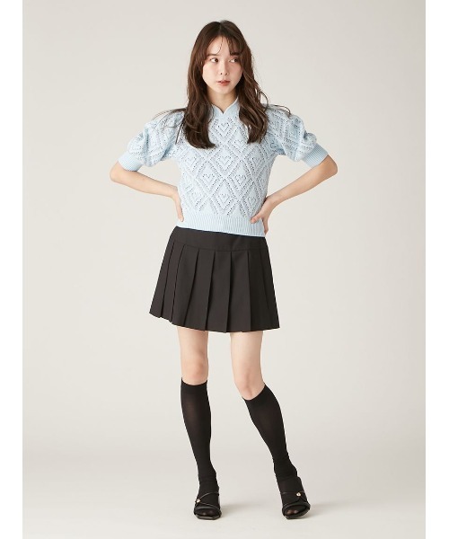 LILY BROWN[L.B CANDY STOCKハートモチーフニットトップス L.B CANDY STOCK]ハートモチーフニットトップス(ニット