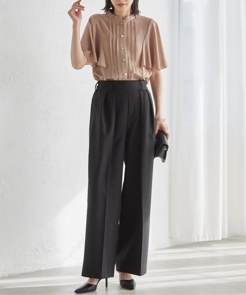 RANAN（ラナン）の「【接触冷感】ピンタックフレア袖ブラウス（シャツ/ブラウス・レディース・ピンク系その他/ブラック/ホワイト系その他/ホワイト/ネイビー/モカ/ベージュ/ブルーグレー・LL/L/M）」の13枚目の写真