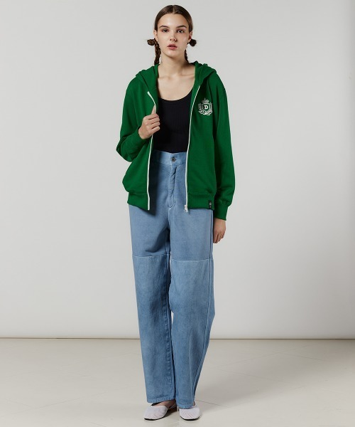 DOUBLE STANDARD CLOTHING（ダブルスタンダードクロージング）の「ロゴ刺繍裏毛パーカー（パーカー・レディース・ネイビー/グリーン・36/38）」の15枚目の写真