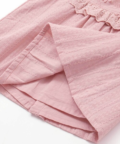 SLAP SLIP BABY（スラップスリップベビー）の「【お揃い】グルっとフリルワンピース+ブルマ2点セットベビー(70~80cm)（その他ベビーウェア・キッズ・ピンク/オフホワイト・FREE）」の8枚目の写真
