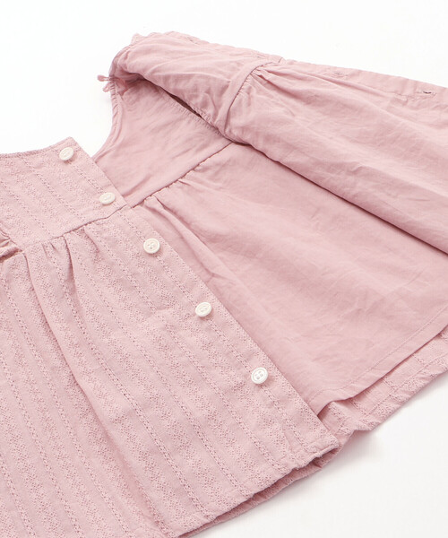 SLAP SLIP BABY（スラップスリップベビー）の「【お揃い】グルっとフリルワンピース+ブルマ2点セットベビー(70~80cm)（その他ベビーウェア・キッズ・ピンク/オフホワイト・FREE）」の9枚目の写真