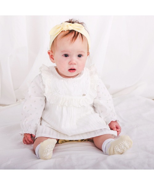 SLAP SLIP BABY（スラップスリップベビー）の「【お揃い】グルっとフリルワンピース+ブルマ2点セットベビー(70~80cm)（その他ベビーウェア・キッズ・ピンク/オフホワイト・FREE）」の17枚目の写真