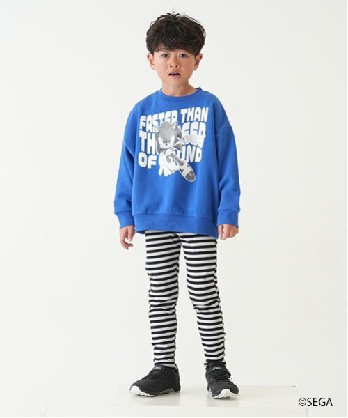and D. petit main(アンドディープティマイン)の「【親子リンク】Kidsソニックスウェットプルオーバー(スウェット・キッズ・ブルー/ホワイト系その他/ブラック・130cm/120cm/100cm/110cm/150cm/140cm)」の4枚目の写真