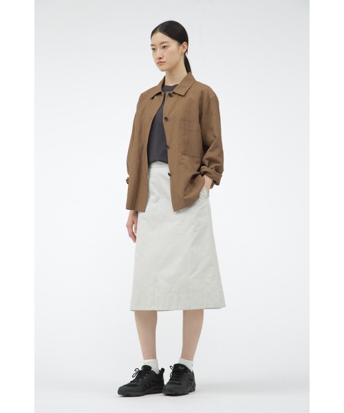 MARGARET HOWELL(マーガレットハウエル)の「SUPERFINE WOOL JERSEY(Tシャツ/カットソー・レディース・スモークグレー/キャメル・2)」の8枚目の写真