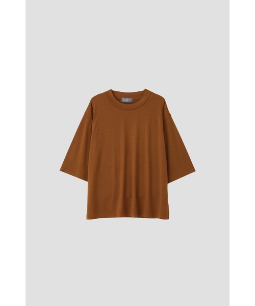 MARGARET HOWELL(マーガレットハウエル)の「SUPERFINE WOOL JERSEY(Tシャツ/カットソー・レディース・スモークグレー/キャメル・2)」の12枚目の写真