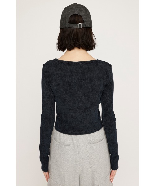 SLY（スライ）の「AGING COMPACT TOPS エージング コンパクト トップス 春服（Tシャツ/カットソー・レディース・ブラウン/ピンク/ネイビー/ブラック・FREE）」の9枚目の写真