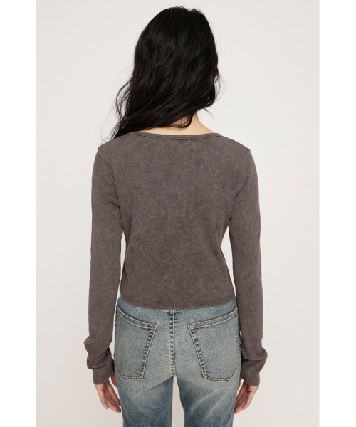 SLY（スライ）の「AGING COMPACT TOPS エージング コンパクト トップス 春服（Tシャツ/カットソー・レディース・ブラウン/ピンク/ネイビー/ブラック・FREE）」の17枚目の写真