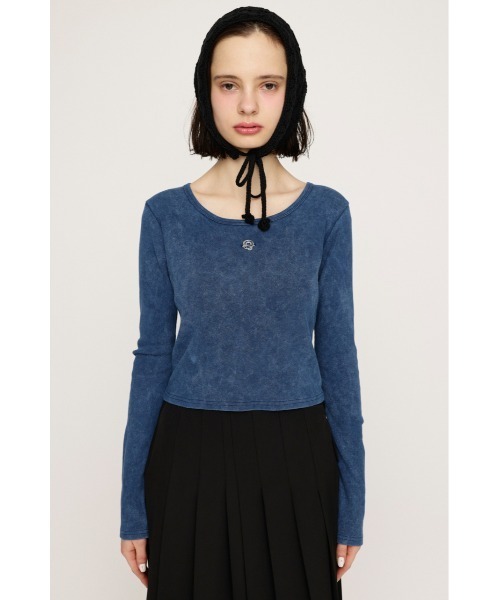 SLY（スライ）の「AGING COMPACT TOPS エージング コンパクト トップス 春服（Tシャツ/カットソー・レディース・ブラウン/ピンク/ネイビー/ブラック・FREE）」の22枚目の写真