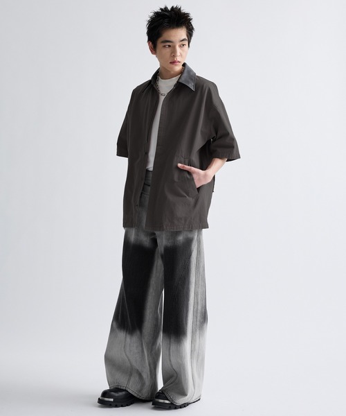 セール】13oz denim double waist baggy pants/13ozデニムダブル