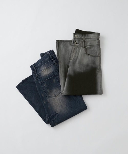 13oz denim double waist baggy pants/13ozデニムダブルウエスト 13oz denim double waist baggy pants/13ozデニムダブルウエスト