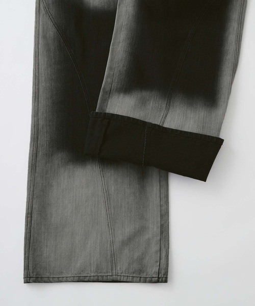 セール】13oz denim double waist baggy pants/13ozデニムダブル