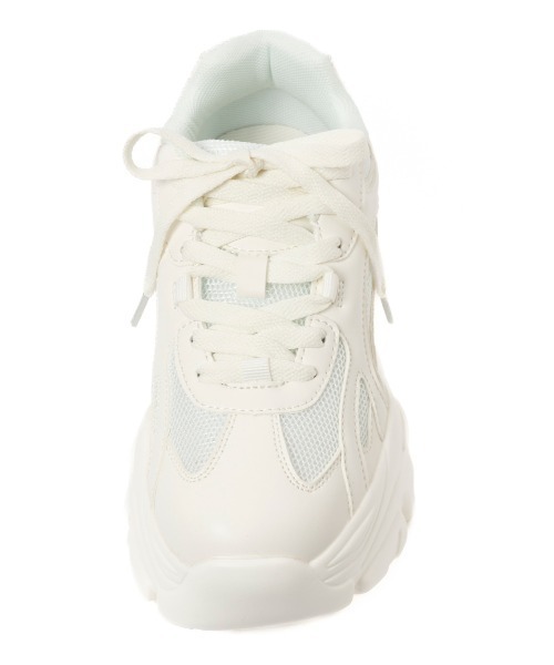 R&E（アールアンドイー）の「【R&E】厚底メッシュアグリーシューズ（スニーカー・レディース・ブラック/シルバー/ホワイト・S/M/LL/L）」の4枚目の写真