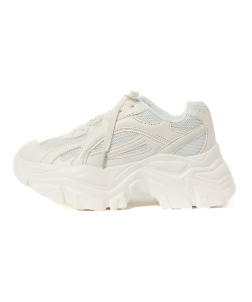 R&E（アールアンドイー）の「【R&E】厚底メッシュアグリーシューズ（スニーカー・レディース・ブラック/シルバー/ホワイト・S/M/LL/L）」の5枚目の写真