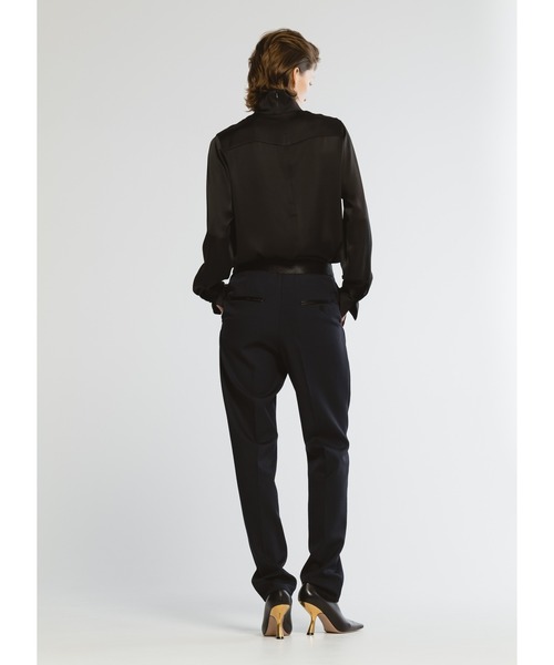 CINOH（チノ）の「BLACK FORMAL テーパードパンツ（スラックス・レディース・ネイビー/ブラック・38/36）」の8枚目の写真