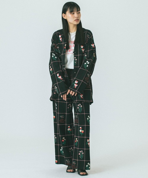 ROSE BUD（ローズバッド）の「(mag.by c)FLOWER EMBROIDERY SHIRTS（シャツ/ブラウス・レディース・ブラック・ONE SIZE）」の10枚目の写真