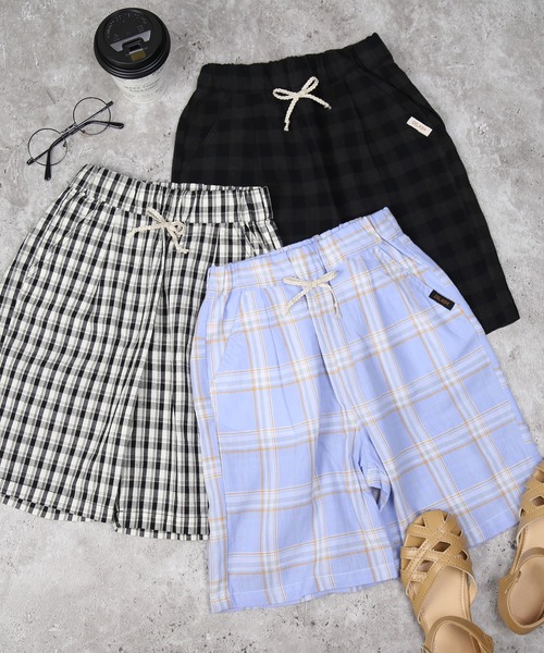 DILASH（ディラッシュ）の「チェック柄5分丈パンツ（その他パンツ・キッズ・ブラック/サックスブルー/ネイビー・80/90/100/110/120/130/140）」の7枚目の写真