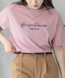 T-GRAPHICS ロゴ刺繍Tシャツ