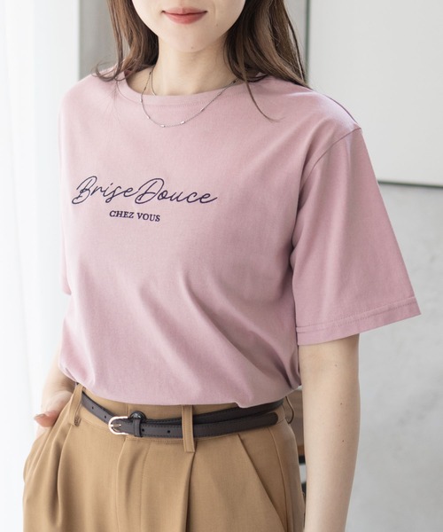 Mac-House(マックハウス)の「T-GRAPHICS ロゴ刺繍Tシャツ(Tシャツ/カットソー・レディース・ピンク/チャコールグレー/モカ・L/M)」の14枚目の写真