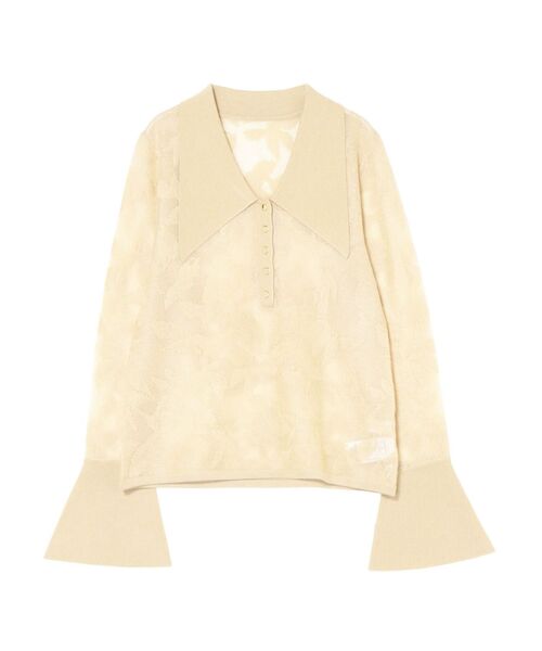 セール】シアージャガードビッグカラーニットプルオーバー