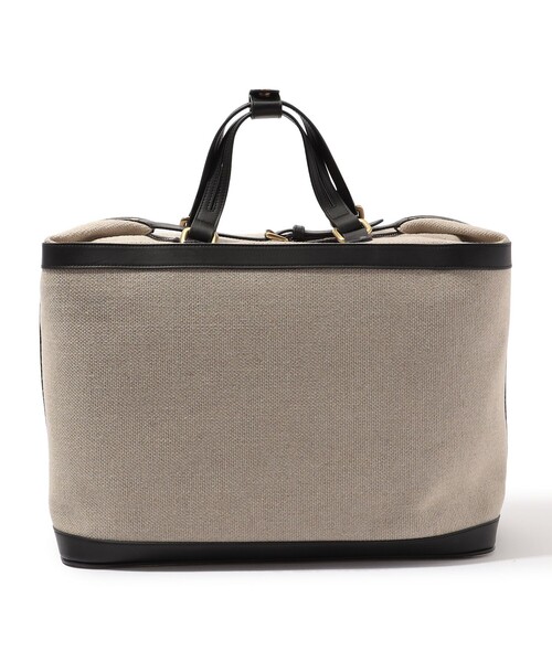 TOMORROWLAND （トゥモローランド）の「SegeN ファブリックコンビ クルーザーバッグ（トートバッグ・メンズ・ブラック/ライトベージュ・FREE）」の4枚目の写真