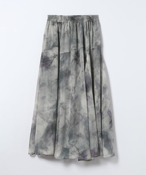 JEANASIS（ジーナシス）の「【選べる着丈】ニュアンスプリントフレアスカート/327246（スカート・レディース・ホワイト/グレー系その他/マルチ/ブラック/グリーン系その他/ブルー系その他/ブラック系その他/オレンジ系その他/ライトグレー系・SMALL/FREE）」の5枚目の写真