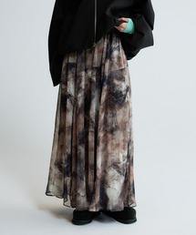 JEANASIS | 【選べる着丈】ニュアンスプリントフレアスカート/327246(スカート)