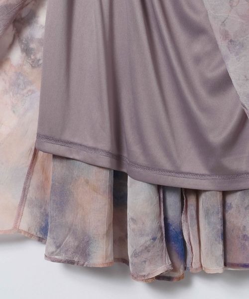 JEANASIS（ジーナシス）の「【選べる着丈】ニュアンスプリントフレアスカート/327246（スカート・レディース・ホワイト/グレー系その他/マルチ/ブラック/グリーン系その他/ブルー系その他/ブラック系その他/オレンジ系その他/ライトグレー系・SMALL/FREE）」の13枚目の写真