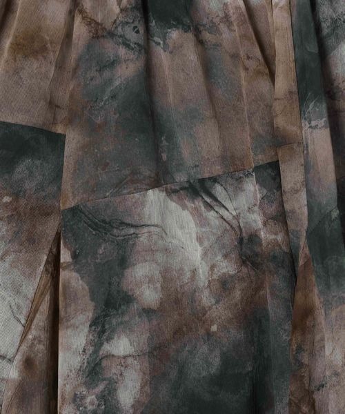 JEANASIS（ジーナシス）の「【選べる着丈】ニュアンスプリントフレアスカート/327246（スカート・レディース・ホワイト/グレー系その他/マルチ/ブラック/グリーン系その他/ブルー系その他/ブラック系その他/オレンジ系その他/ライトグレー系・SMALL/FREE）」の16枚目の写真