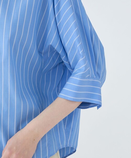 MACPHEE（マカフィー）の「コットンブロード ドルマンスリーブシャツ（シャツ/ブラウス・レディース・ライトグリーン/ホワイト/ブルー系その他・36）」の10枚目の写真