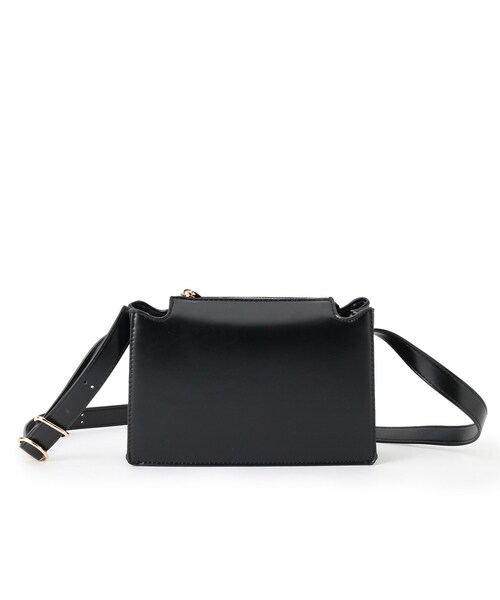 couture brooch（クチュールブローチ）の「スクエアミニショルダーバッグ（ショルダーバッグ・レディース・オフホワイト/ベビーピンク/ブラック・00）」の3枚目の写真