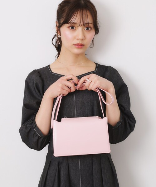 couture brooch（クチュールブローチ）の「スクエアミニショルダーバッグ（ショルダーバッグ・レディース・オフホワイト/ベビーピンク/ブラック・00）」の15枚目の写真