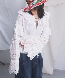 ブラウス シャツ 「MIDVEIN」裾カットBL レディース OTONA トップス ブラウス レディース ブラック チェック 柄